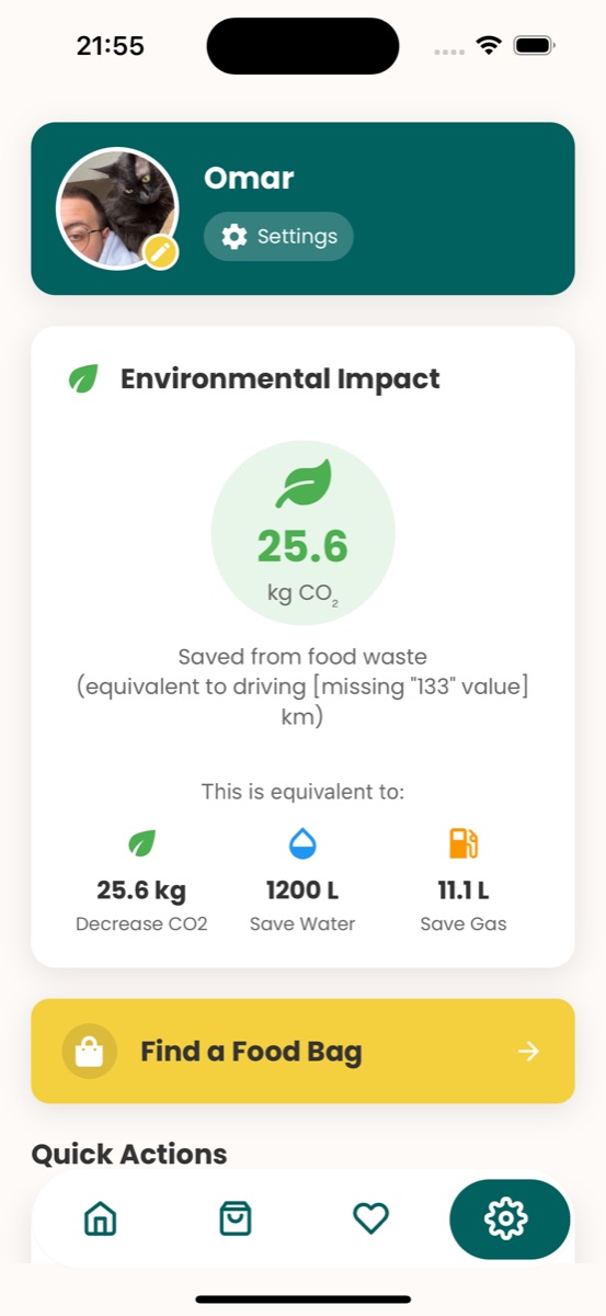 Yeşil Yemek User Interface